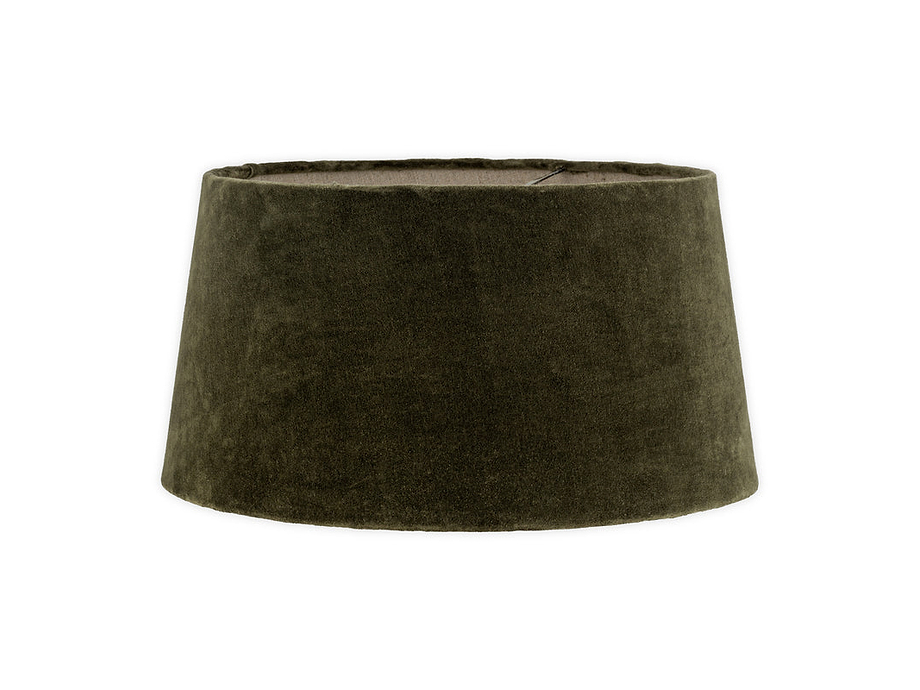 Mendai Velvet & Linen Lampshade - Moss Green