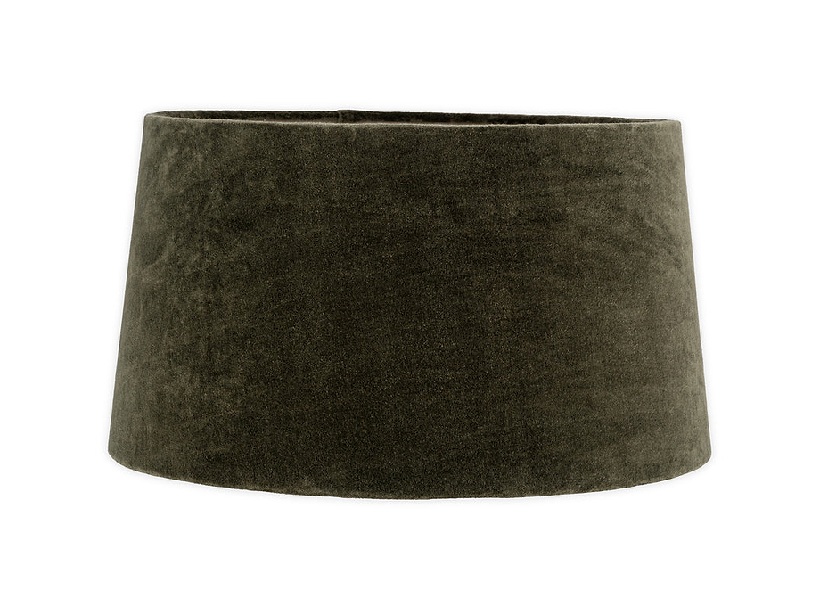 Mendai Velvet & Linen Lampshade - Moss Green