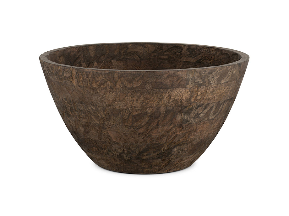 Nyati Wooden Serving Bowl - Dark Brown - Large