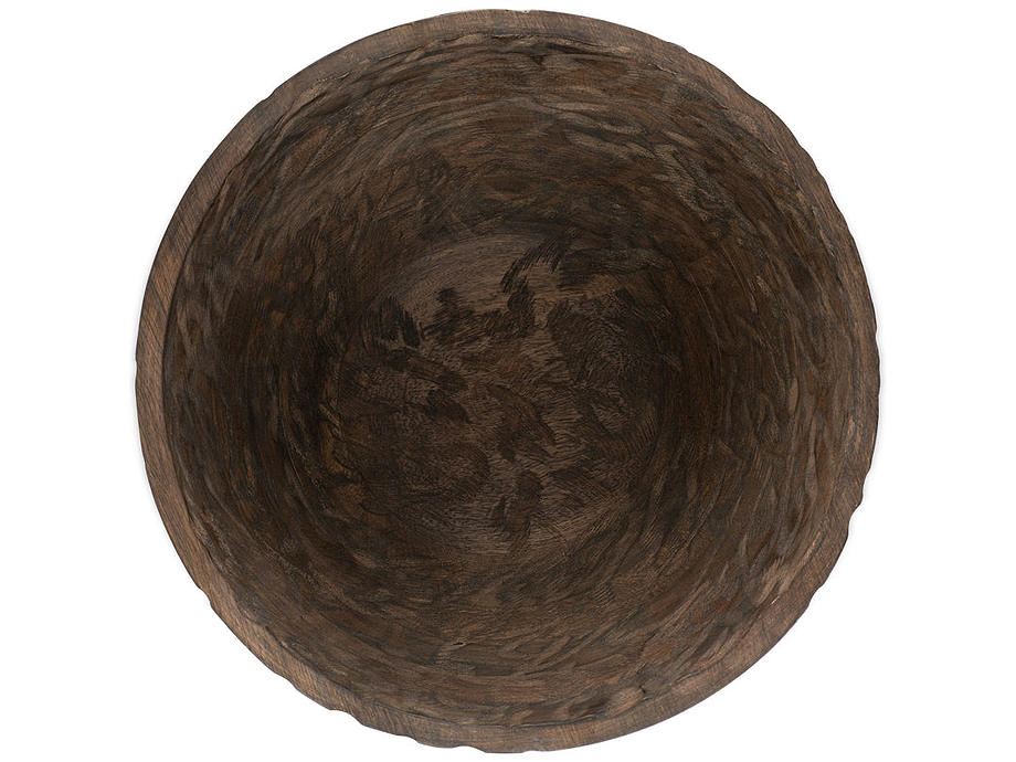 Nyati Wooden Serving Bowl - Dark Brown - Large