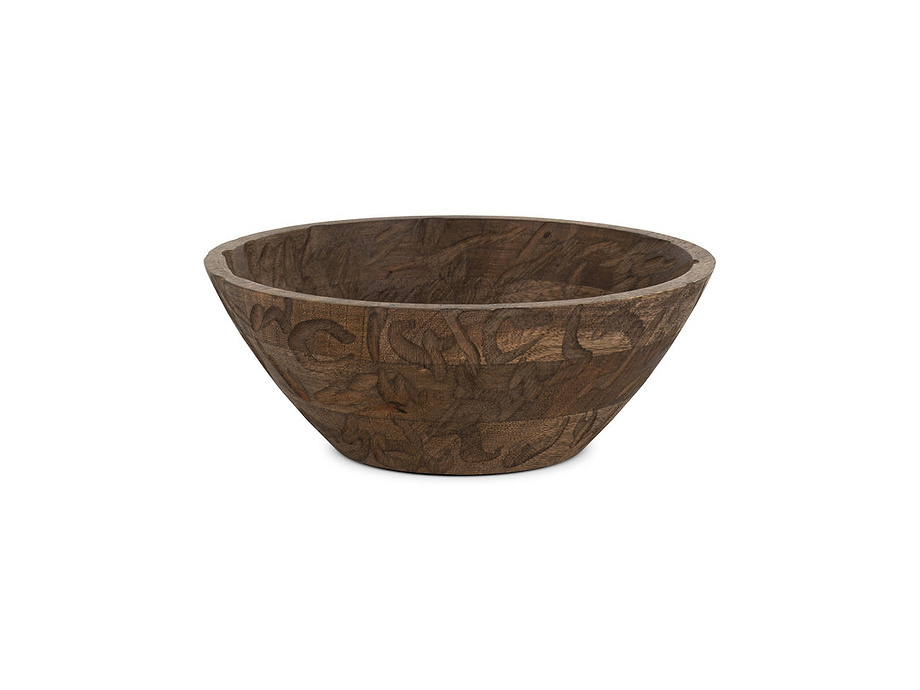 Nyati Wooden Serving Bowl - Dark Brown - Small