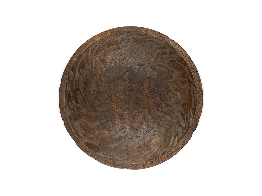 Nyati Wooden Serving Bowl - Dark Brown - Small