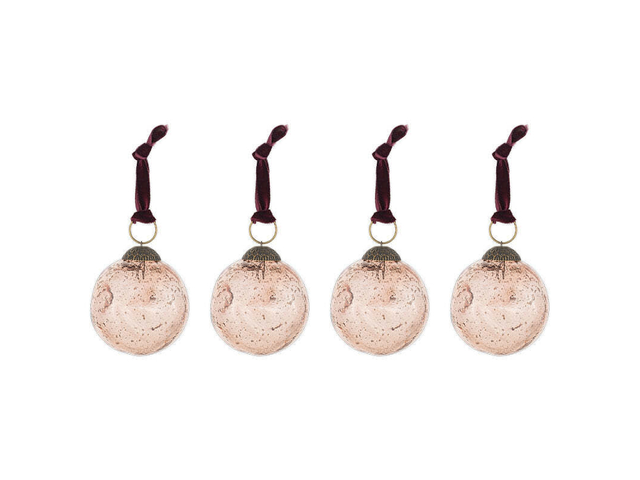 Nishan Pinched Baubles - Copper (Set of 4)