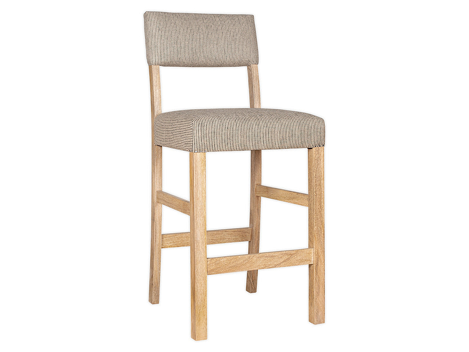 Nadeeka Linen Upholstered Counter Chair - Soft Grey