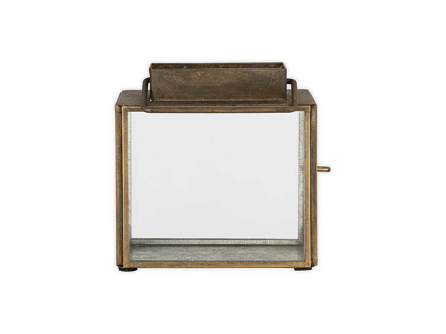 Obi Mini Table Lantern - Antique Brass