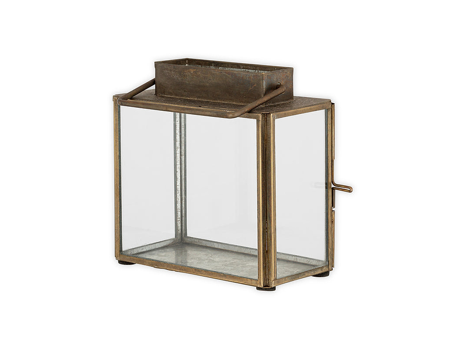 Obi Mini Table Lantern - Antique Brass