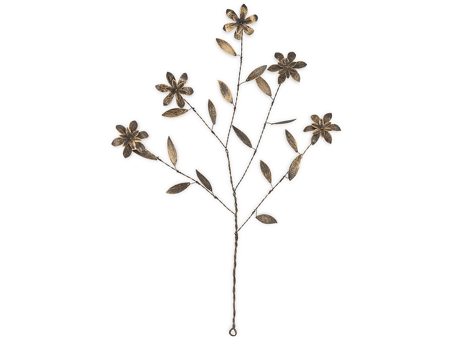Svara Stem Flower - Antique Brass