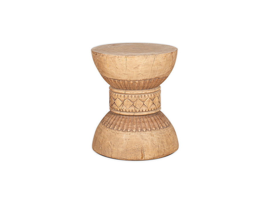 Taru Carved Side Table - Natural