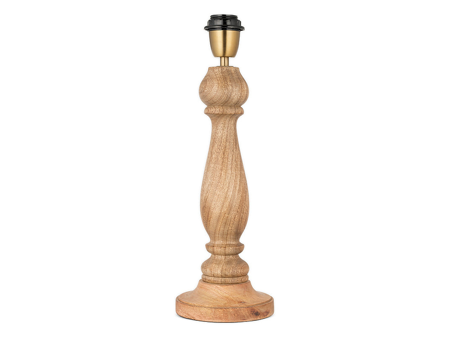 Usha Classic Wooden Table Lamp - Natural