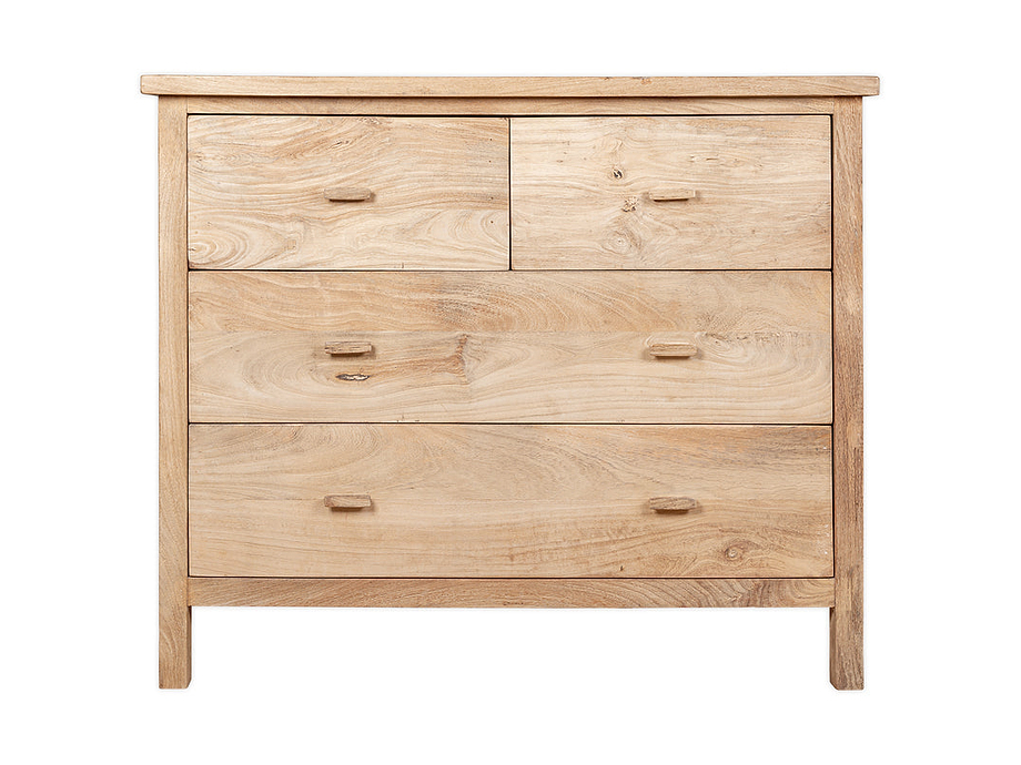 Vivan Grooved Chest of Drawers - Natural