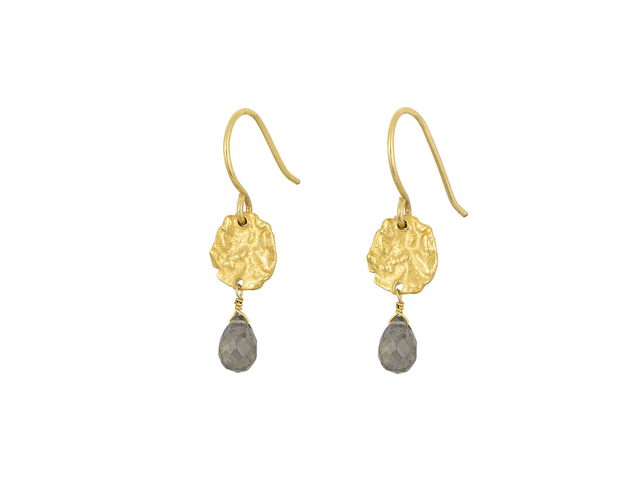 Veera Labradorite Earrings - Gold