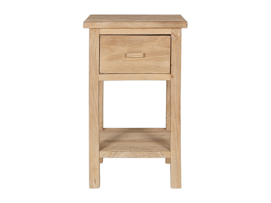 Vivan Grooved Bedside Table - Natural