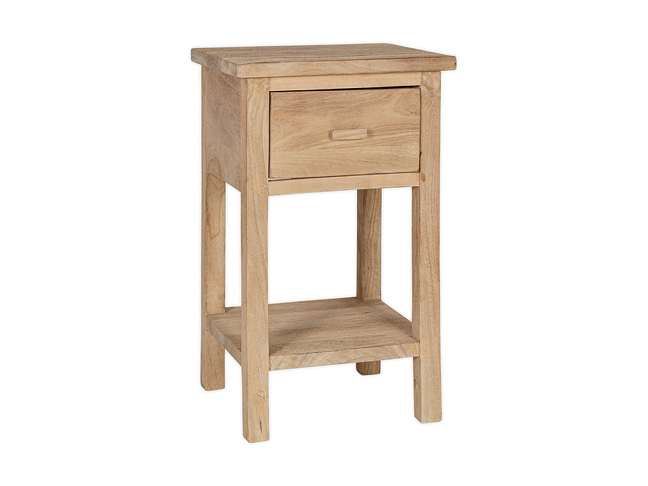 Vivan Grooved Bedside Table - Natural