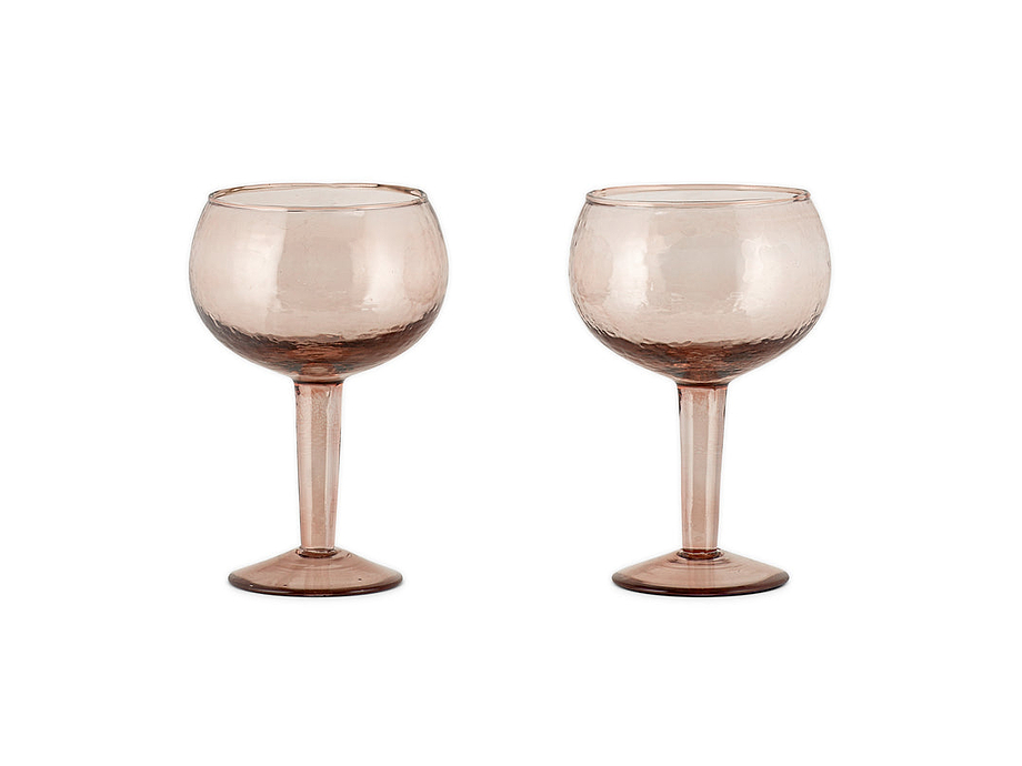 Yala Hammered Gin Glass - Dusty Terracotta (Set of 2)