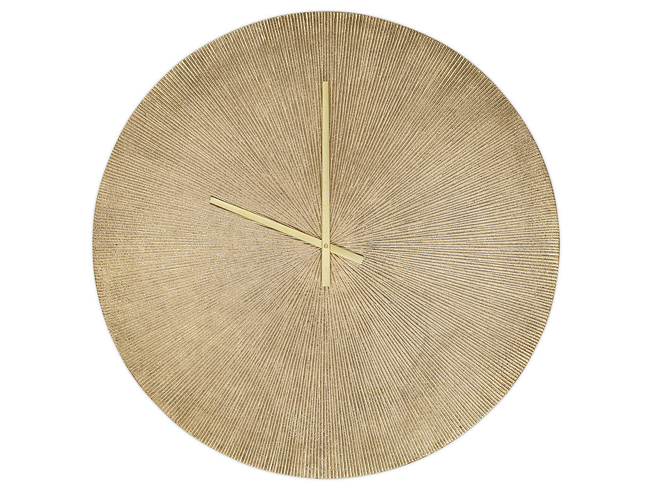 Zuwena Etched Wall Clock - Antique Brass