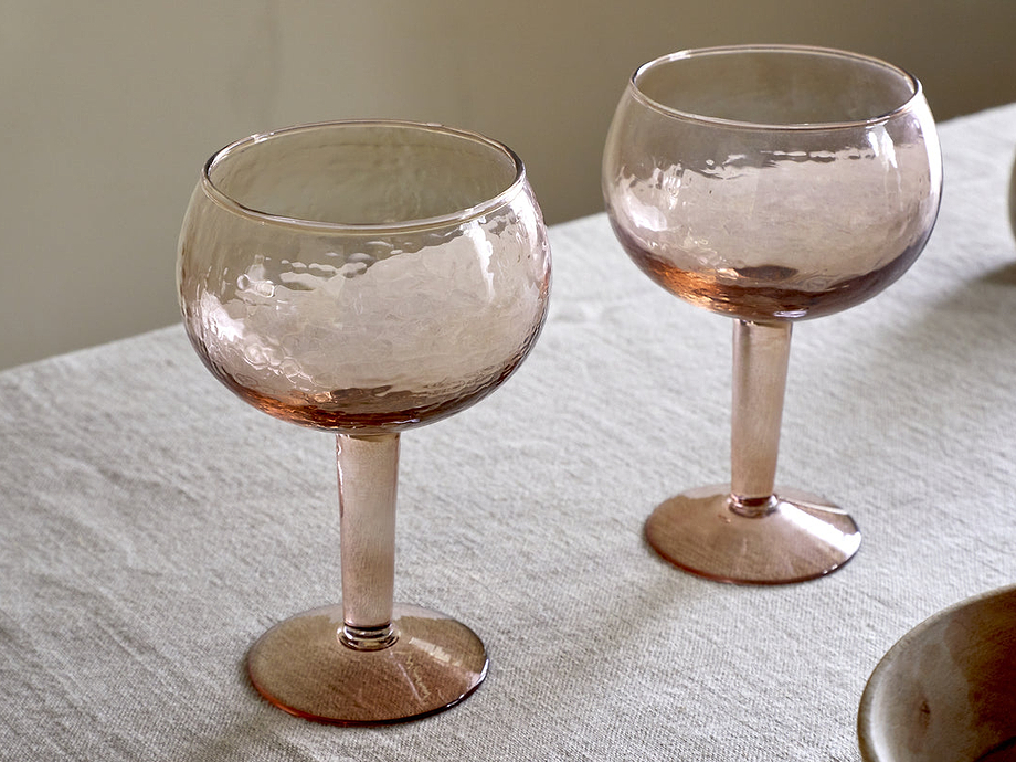 Yala Hammered Gin Glass - Dusty Terracotta (Set of 2)