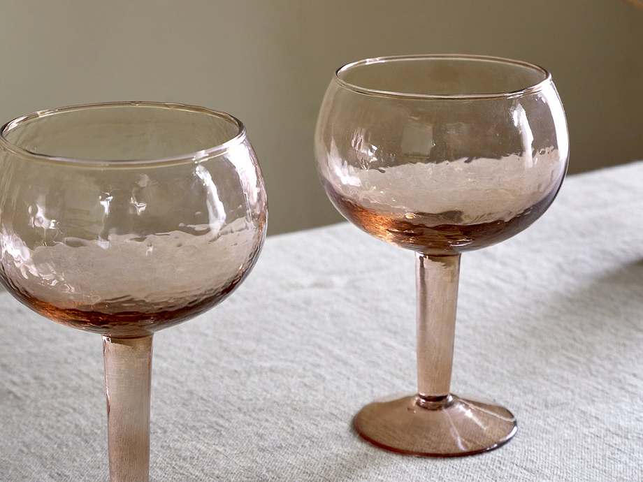 Yala Hammered Gin Glass - Dusty Terracotta (Set of 2)