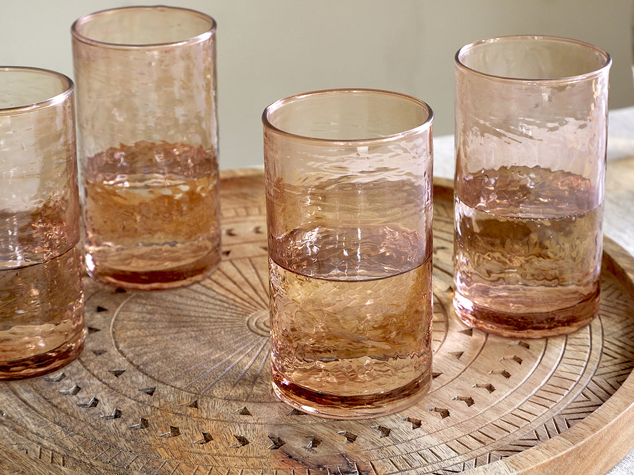 Yala Hammered Highball - Dusty Terracotta (Set of 4)
