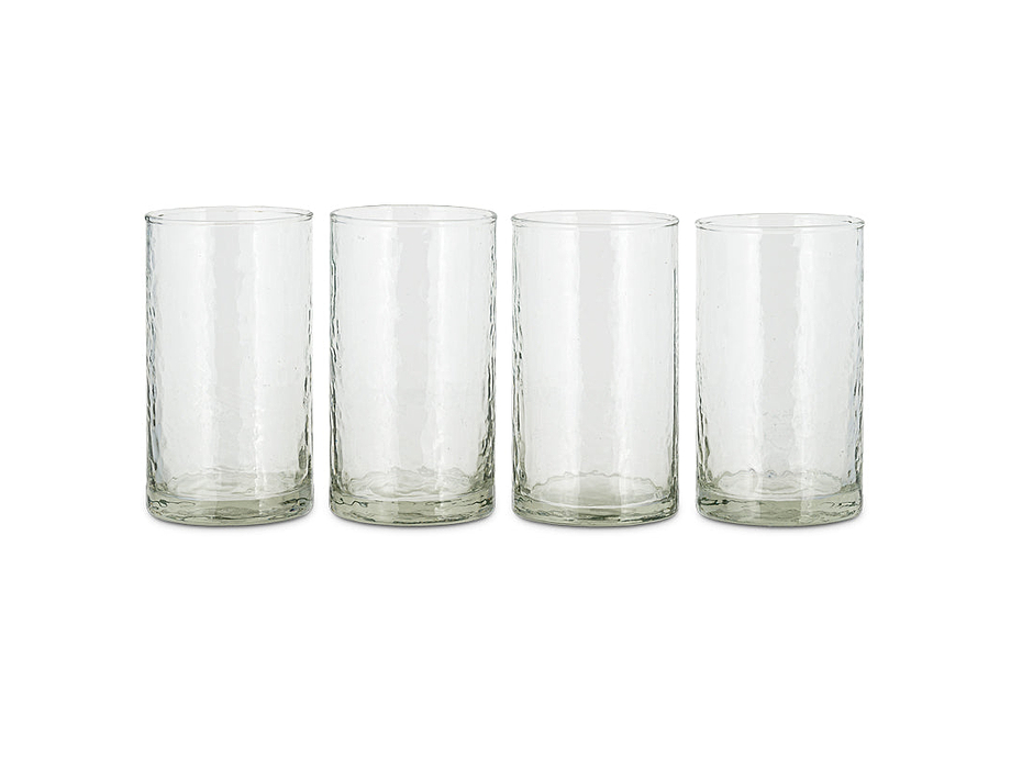 Yala Hammered Highball - Clear (Set of 4)