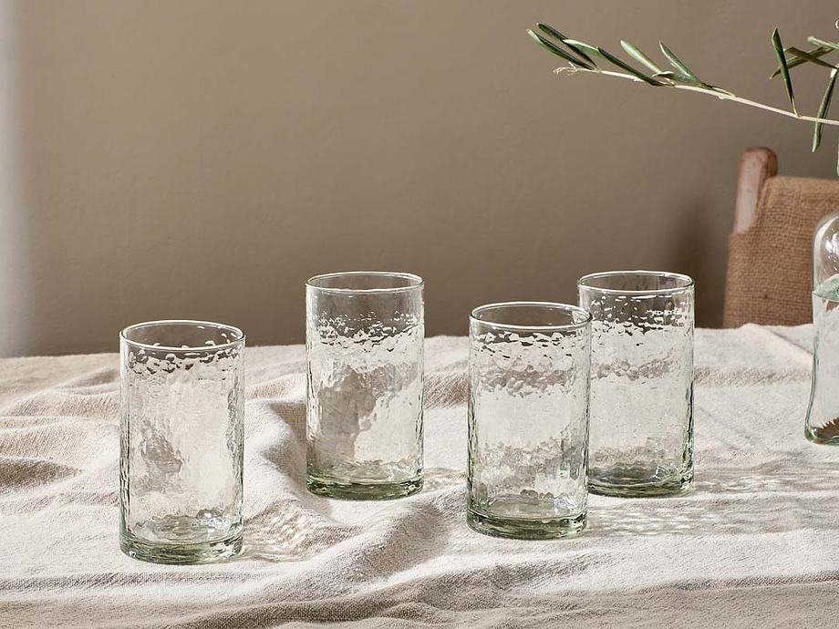 Yala Hammered Highball - Clear (Set of 4)