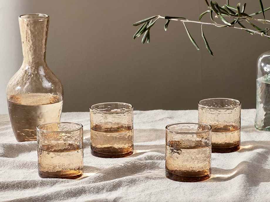 Yala Hammered Tumbler - Dusty Terracotta (Set of 4)