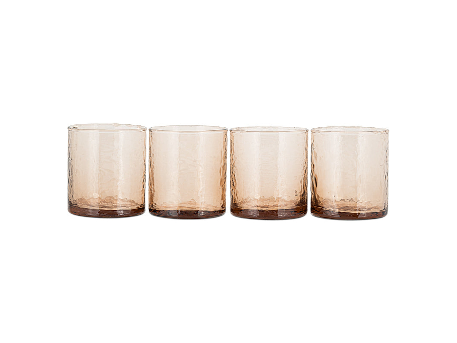 Yala Hammered Tumbler - Dusty Terracotta (Set of 4)