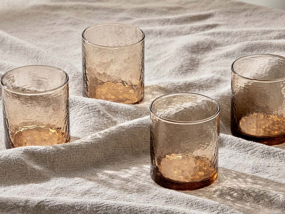 Yala Hammered Tumbler - Dusty Terracotta (Set of 4)