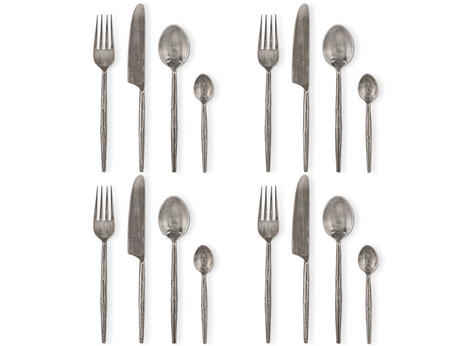 Yani Cutlery Set - Matt Black (Set of 16)