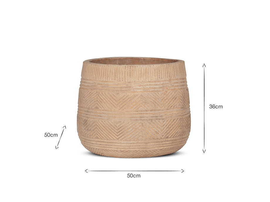 Zadie Terracotta Planter - Natural - Large