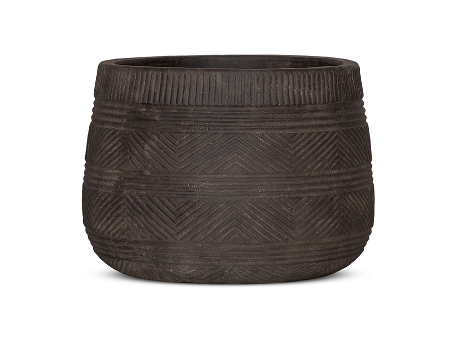 Zadie Terracotta Planter - Grey - Large