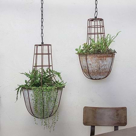 Abari Caged Hanging Planter-nkuku