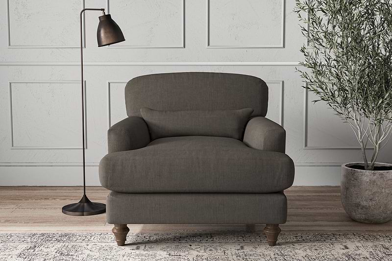 Nkuku MAKE TO ORDER Deni Armchair - Brera Linen Granite