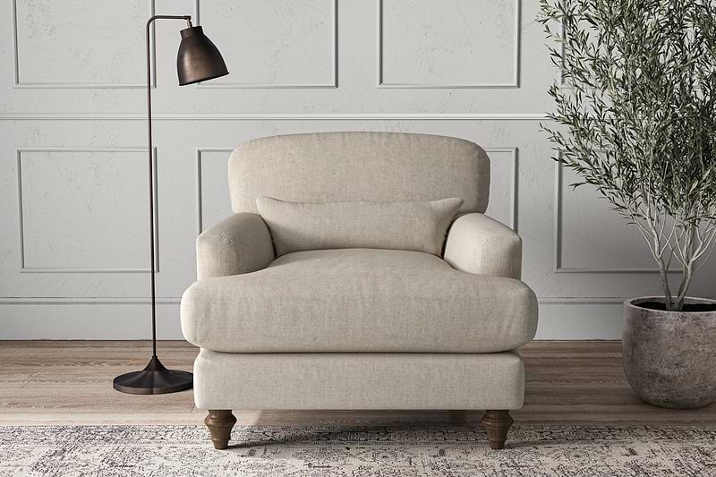 Nkuku MAKE TO ORDER Deni Armchair - Brera Linen Natural