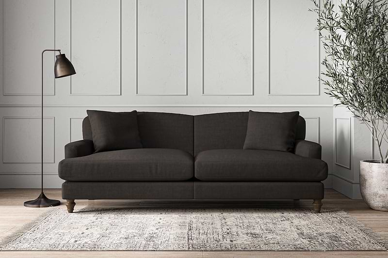 Nkuku MAKE TO ORDER Deni Grand Sofa - Brera Linen Espresso