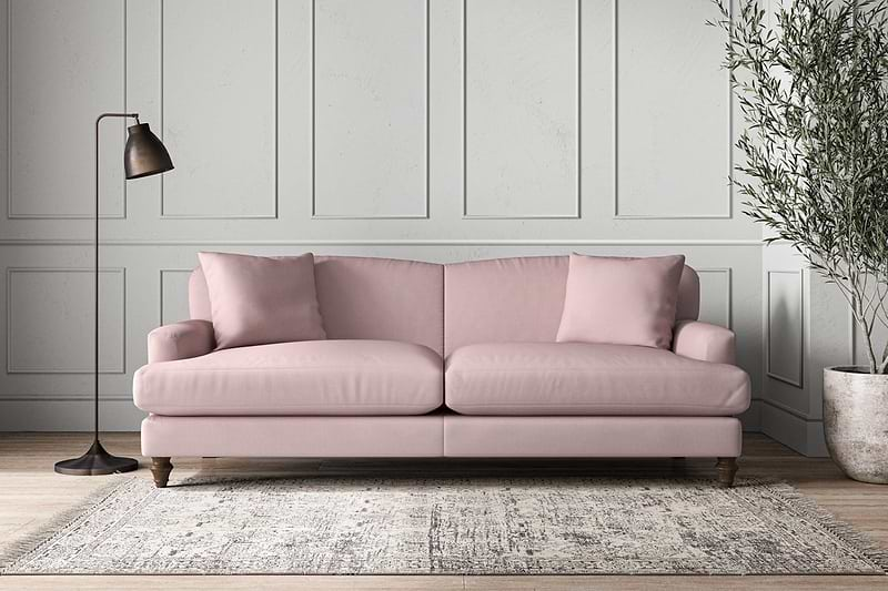 Nkuku MAKE TO ORDER Deni Grand Sofa - Recycled Cotton Lavender