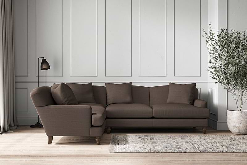 Nkuku MAKE TO ORDER Deni Large Left Hand Corner Sofa - Recycled Cotton Mocha