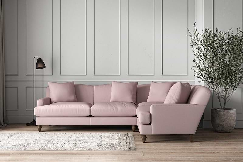 Nkuku MAKE TO ORDER Deni Large Right Hand Corner Sofa - Recycled Cotton Lavender