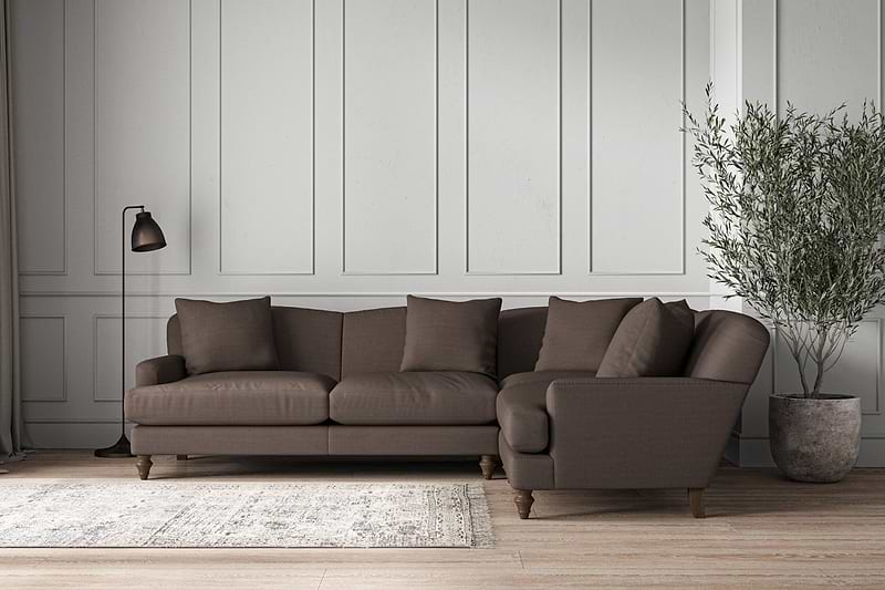 Nkuku MAKE TO ORDER Deni Large Right Hand Corner Sofa - Recycled Cotton Mocha