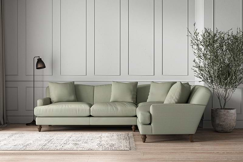 Nkuku MAKE TO ORDER Deni Large Right Hand Corner Sofa - Recycled Cotton Seaspray