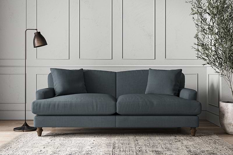 Nkuku MAKE TO ORDER Deni Large Sofa - Brera Linen Dusk