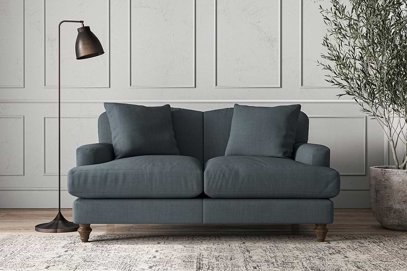 Nkuku MAKE TO ORDER Deni Small Sofa - Brera Linen Dusk