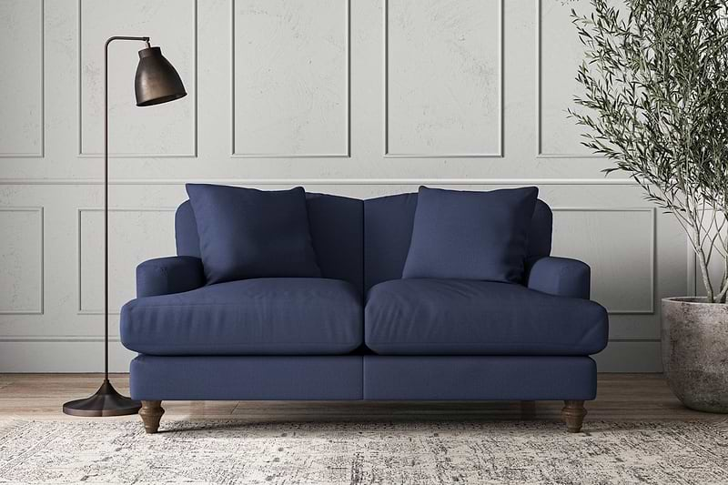 Nkuku MAKE TO ORDER Deni Small Sofa - Recycled Cotton Navy