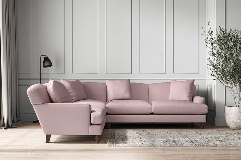 Nkuku MAKE TO ORDER Deni Super Grand Left Hand Corner Sofa - Recycled Cotton Lavender