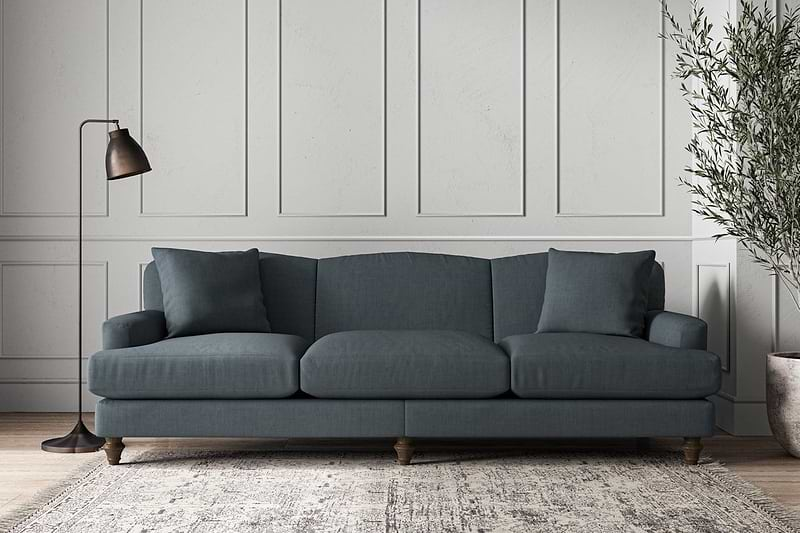 Nkuku MAKE TO ORDER Deni Super Grand Sofa - Brera Linen Dusk