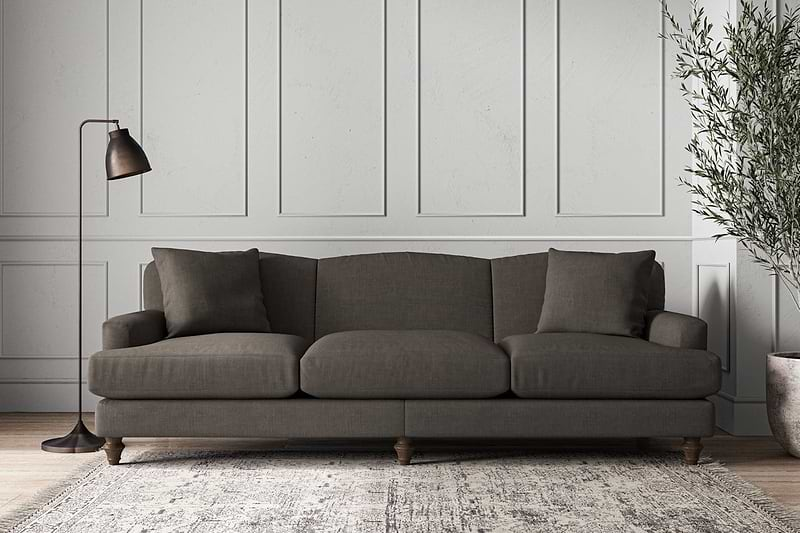 Nkuku MAKE TO ORDER Deni Super Grand Sofa - Brera Linen Granite