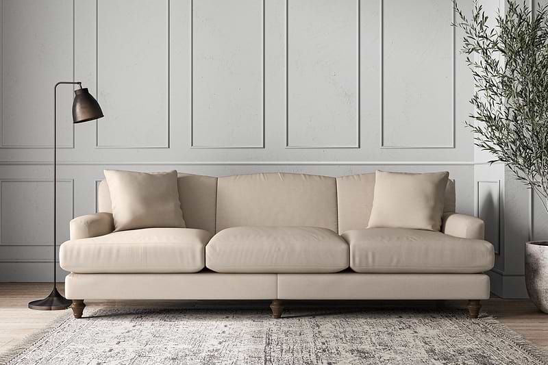 Nkuku MAKE TO ORDER Deni Super Grand Sofa - Recycled Cotton Natural