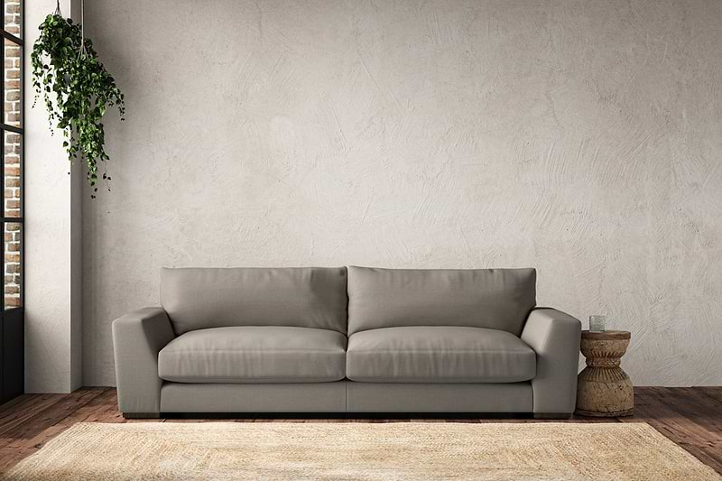 Nkuku MAKE TO ORDER Guddu Grand Sofa - Recycled Cotton Flax