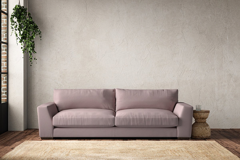 Nkuku MAKE TO ORDER Guddu Grand Sofa - Recycled Cotton Lavender