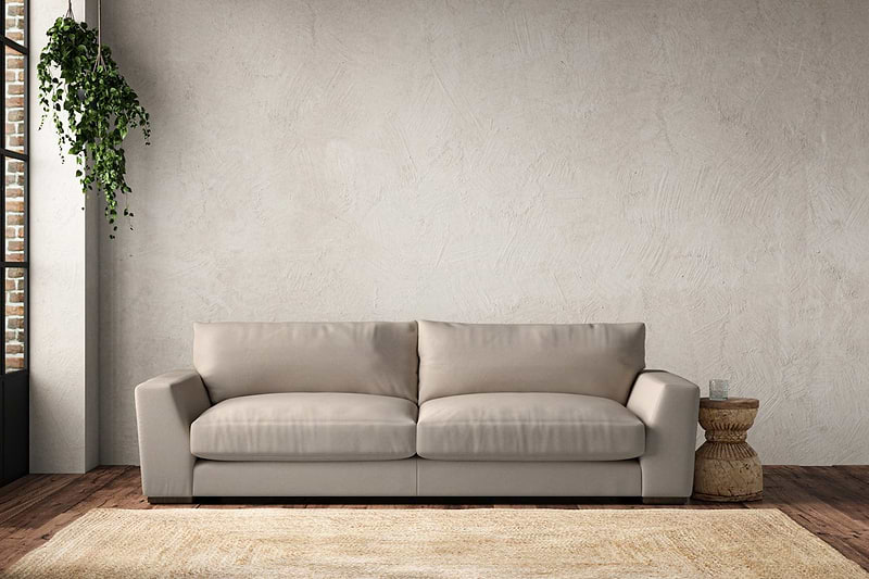 Nkuku MAKE TO ORDER Guddu Grand Sofa - Recycled Cotton Natural