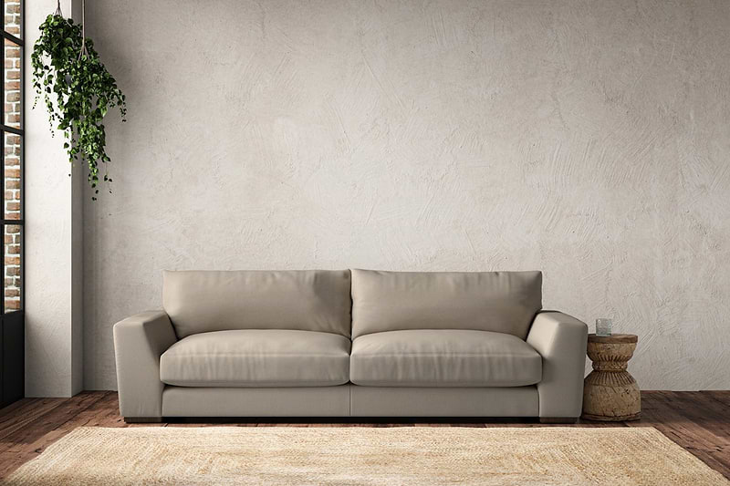 Nkuku MAKE TO ORDER Guddu Grand Sofa - Recycled Cotton Stone